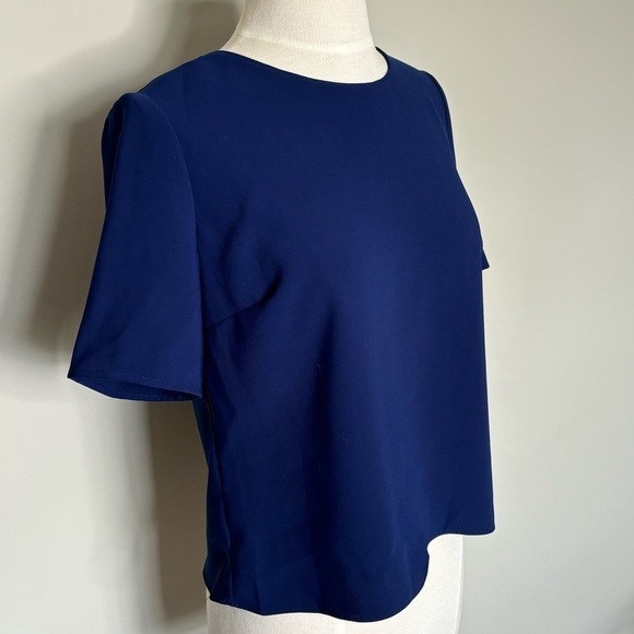 Amanda Uprichard Delaney Blue Split Back Top, Size P/XS - Picture 2 of 12